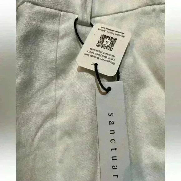 sanctuary pants White Linen Blend Womens Size 27 NWT - Picture 2 of 4